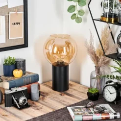 Koyoto Boule lumineuse, Lampe de bureau, Lampe à poser Ambre, 1 lumière