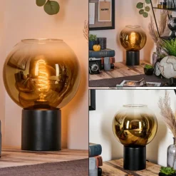 Koyoto Boule lumineuse, Lampe de bureau, Lampe à poser 20 cm Or, Clair, 1 lumière