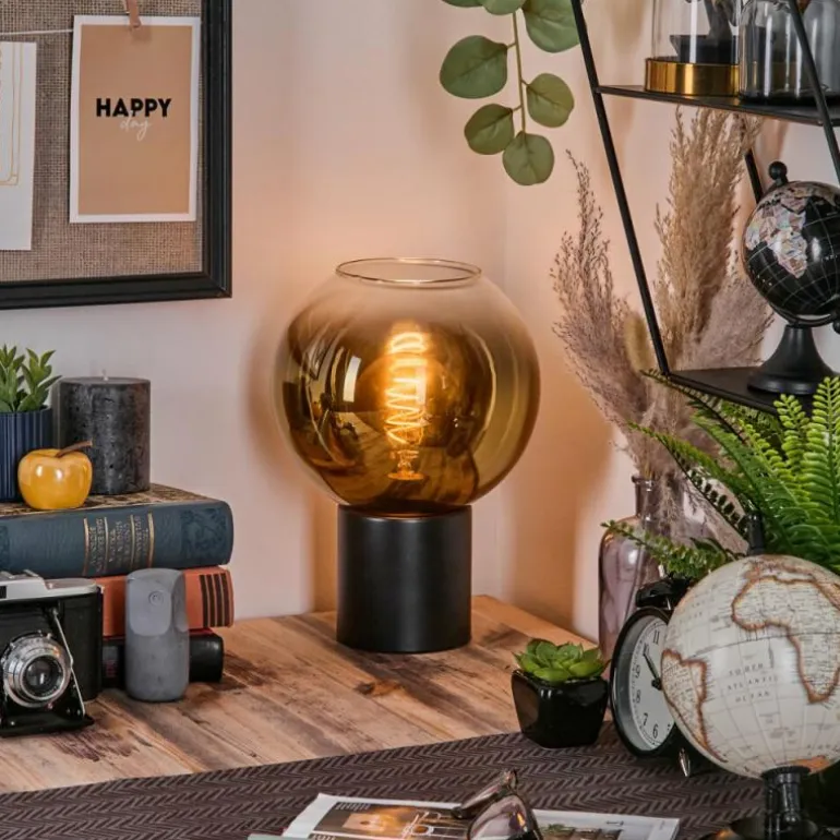 Koyoto Boule lumineuse, Lampe de bureau, Lampe à poser 20 cm Or, Clair, 1 lumière