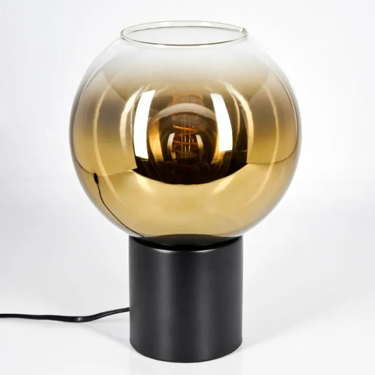 Koyoto Boule lumineuse, Lampe de bureau, Lampe à poser 20 cm Or, Clair, 1 lumière