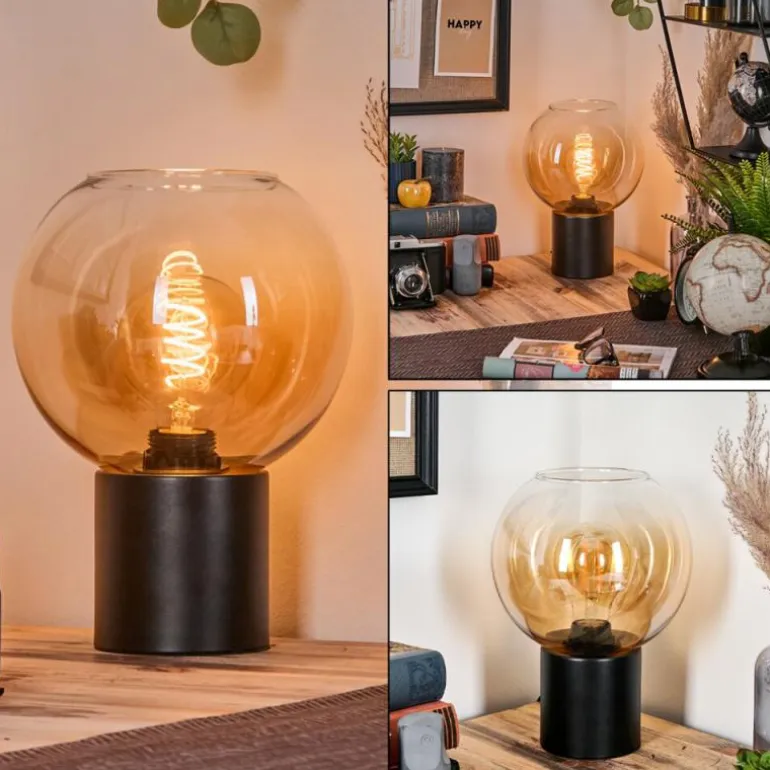 Koyoto Boule lumineuse, Lampe de bureau, Lampe à poser 20 cm Ambre, Clair, 1 lumière