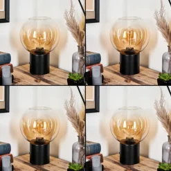 Koyoto Boule lumineuse, Lampe de bureau, Lampe à poser 20 cm Ambre, Clair, 1 lumière