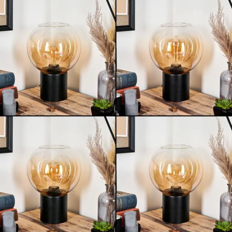 Koyoto Boule lumineuse, Lampe de bureau, Lampe à poser 20 cm Ambre, Clair, 1 lumière