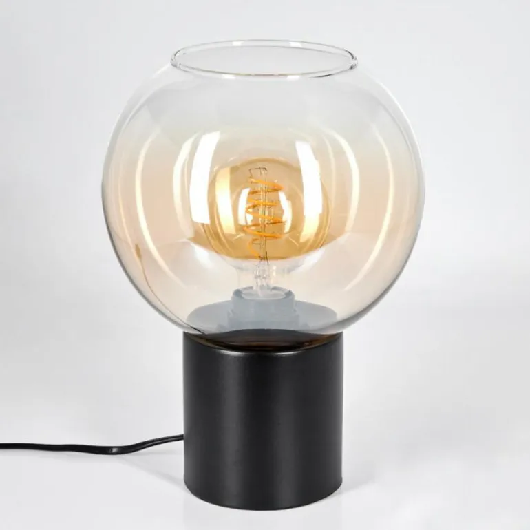 Koyoto Boule lumineuse, Lampe de bureau, Lampe à poser 20 cm Ambre, Clair, 1 lumière