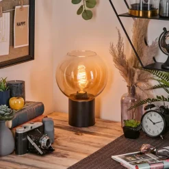 Koyoto Boule lumineuse, Lampe de bureau, Lampe à poser 20 cm Ambre, Clair, 1 lumière