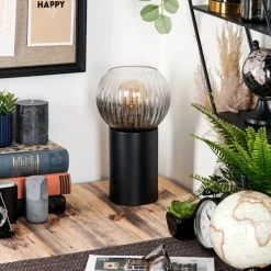 Koyoto Boule lumineuse, Lampe de bureau, Lampe à poser Clair, Fumé, 1 lumière