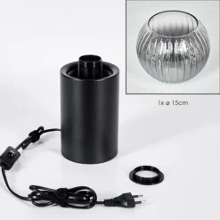 Koyoto Boule lumineuse, Lampe de bureau, Lampe à poser Clair, Fumé, 1 lumière
