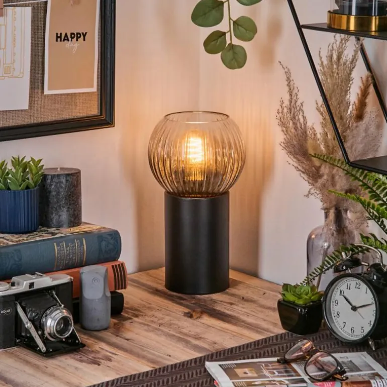Koyoto Boule lumineuse, Lampe de bureau, Lampe à poser Clair, Fumé, 1 lumière