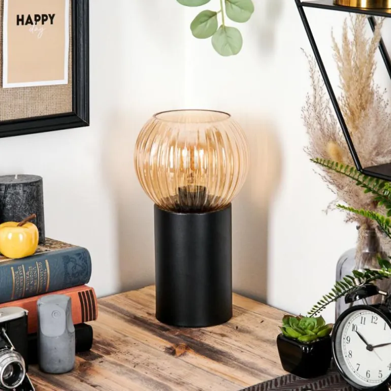 Koyoto Boule lumineuse, Lampe de bureau, Lampe à poser Ambre, 1 lumière
