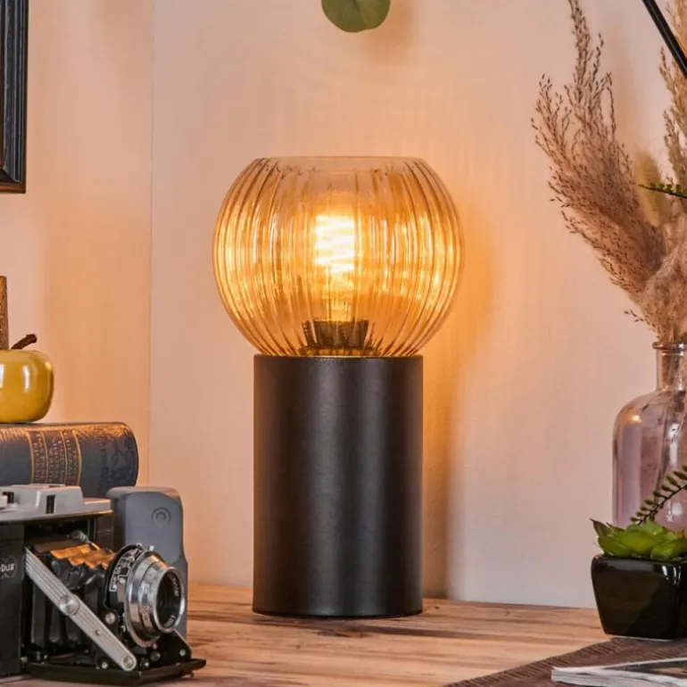 Koyoto Boule lumineuse, Lampe de bureau, Lampe à poser Ambre, 1 lumière