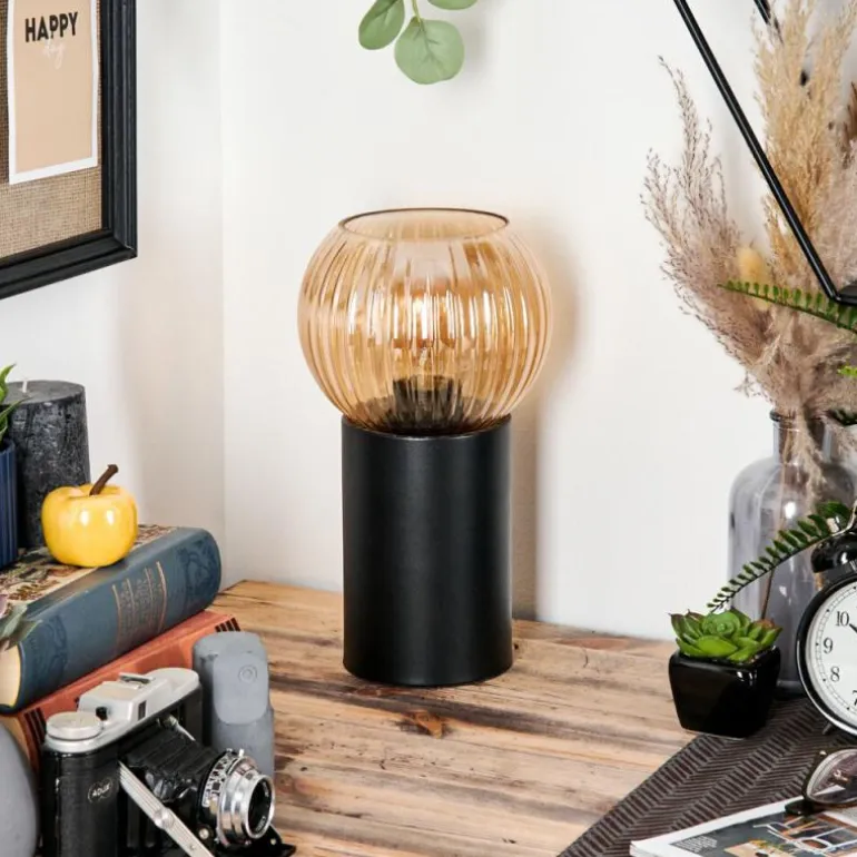 Koyoto Boule lumineuse, Lampe de bureau, Lampe à poser Ambre, 1 lumière