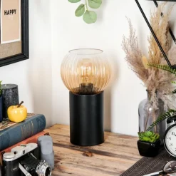 Koyoto Boule lumineuse, Lampe de bureau, Lampe à poser Ambre, Clair, 1 lumière