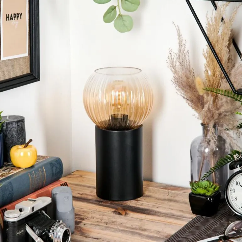 Koyoto Boule lumineuse, Lampe de bureau, Lampe à poser Ambre, Clair, 1 lumière