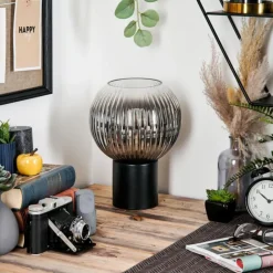 Koyoto Boule lumineuse, Lampe de bureau, Lampe à poser Clair, Fumé, 1 lumière
