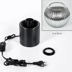 Koyoto Boule lumineuse, Lampe de bureau, Lampe à poser Clair, Fumé, 1 lumière