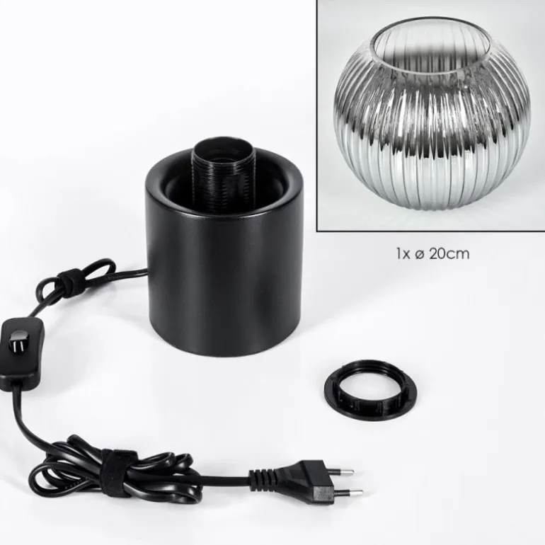 Koyoto Boule lumineuse, Lampe de bureau, Lampe à poser Clair, Fumé, 1 lumière