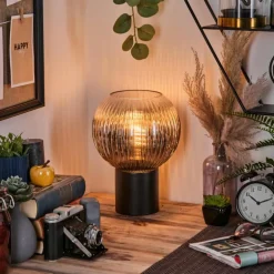 Koyoto Boule lumineuse, Lampe de bureau, Lampe à poser Clair, Fumé, 1 lumière