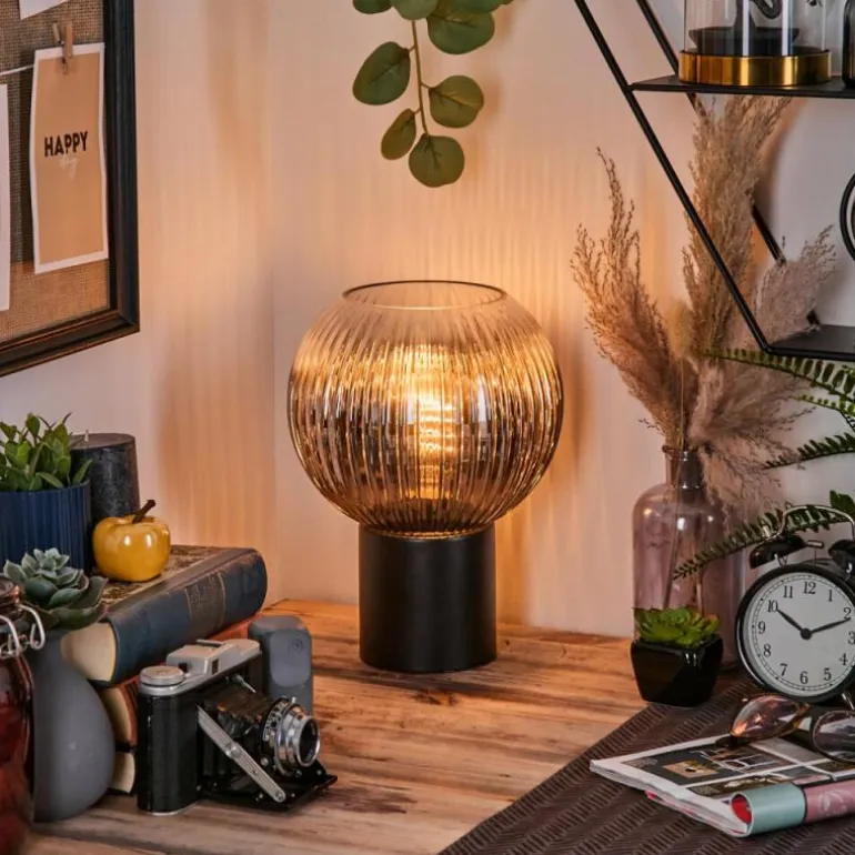 Koyoto Boule lumineuse, Lampe de bureau, Lampe à poser Clair, Fumé, 1 lumière