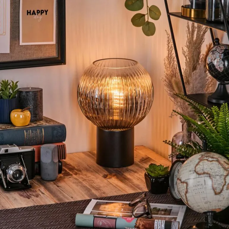 Koyoto Boule lumineuse, Lampe de bureau, Lampe à poser Clair, Fumé, 1 lumière
