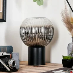 Koyoto Boule lumineuse, Lampe de bureau, Lampe à poser Clair, Fumé, 1 lumière