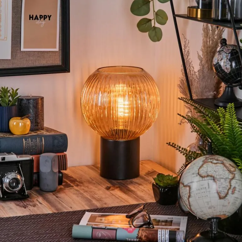 Koyoto Boule lumineuse, Lampe de bureau, Lampe à poser Ambre, 1 lumière