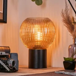 Koyoto Boule lumineuse, Lampe de bureau, Lampe à poser Ambre, 1 lumière