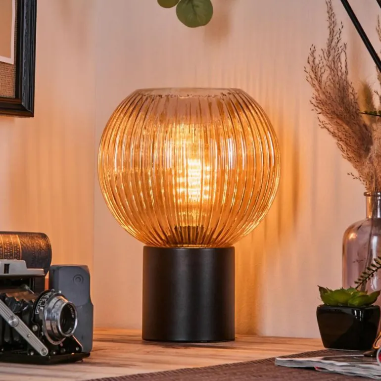 Koyoto Boule lumineuse, Lampe de bureau, Lampe à poser Ambre, 1 lumière