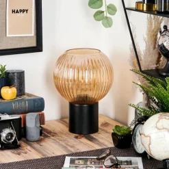Koyoto Boule lumineuse, Lampe de bureau, Lampe à poser Ambre, 1 lumière