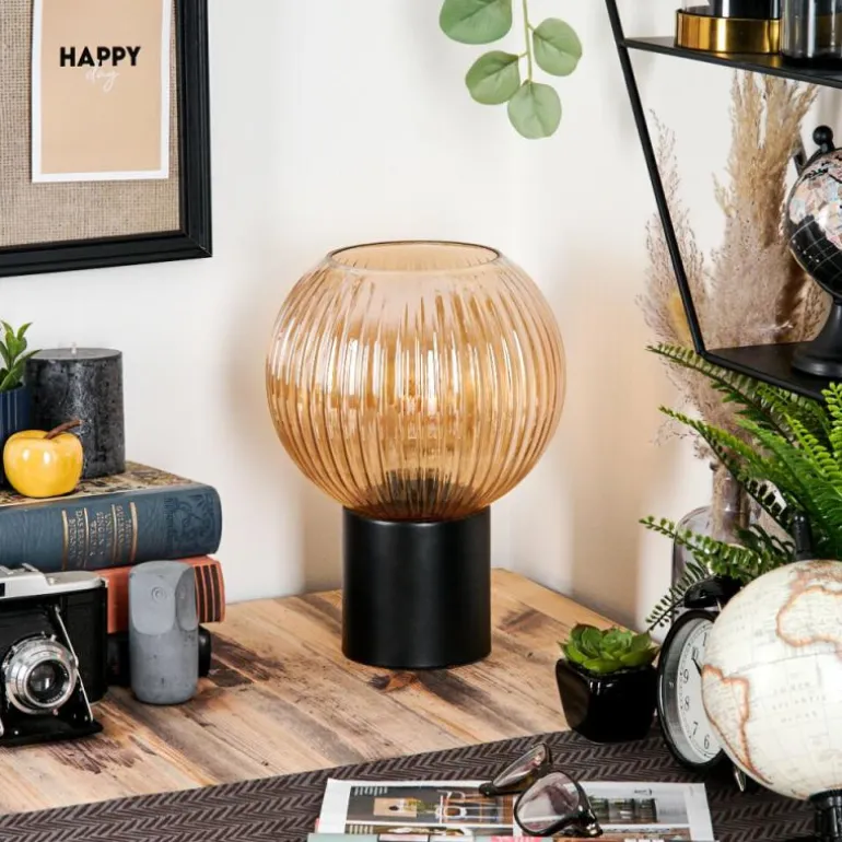 Koyoto Boule lumineuse, Lampe de bureau, Lampe à poser Ambre, 1 lumière
