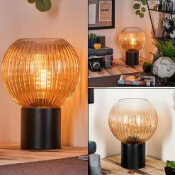 Koyoto Boule lumineuse, Lampe de bureau, Lampe à poser Ambre, Clair, 1 lumière