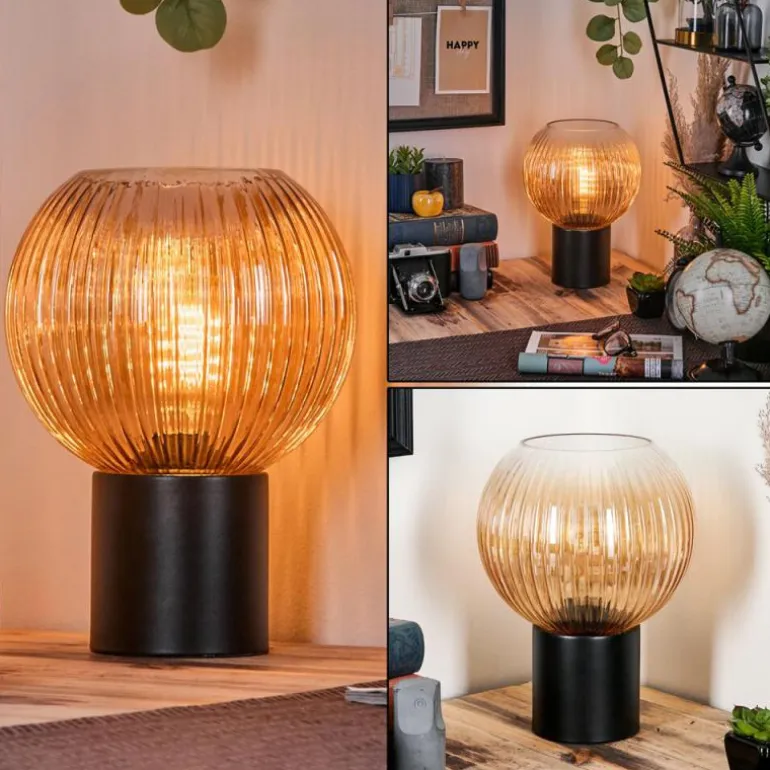 Koyoto Boule lumineuse, Lampe de bureau, Lampe à poser Ambre, Clair, 1 lumière