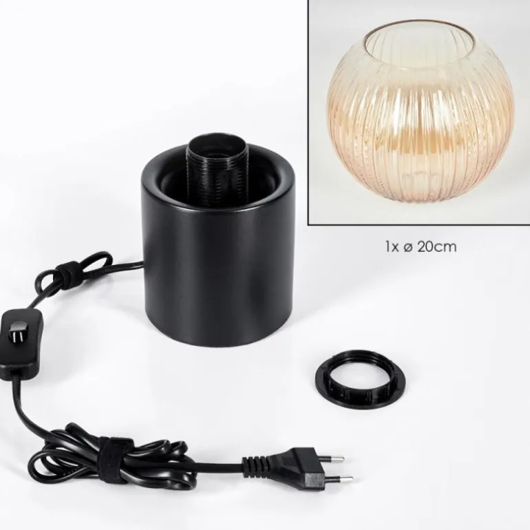 Koyoto Boule lumineuse, Lampe de bureau, Lampe à poser Ambre, Clair, 1 lumière