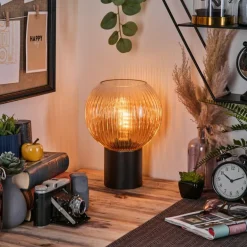 Koyoto Boule lumineuse, Lampe de bureau, Lampe à poser Ambre, Clair, 1 lumière