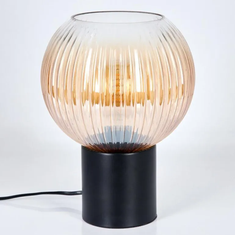 Koyoto Boule lumineuse, Lampe de bureau, Lampe à poser Ambre, Clair, 1 lumière
