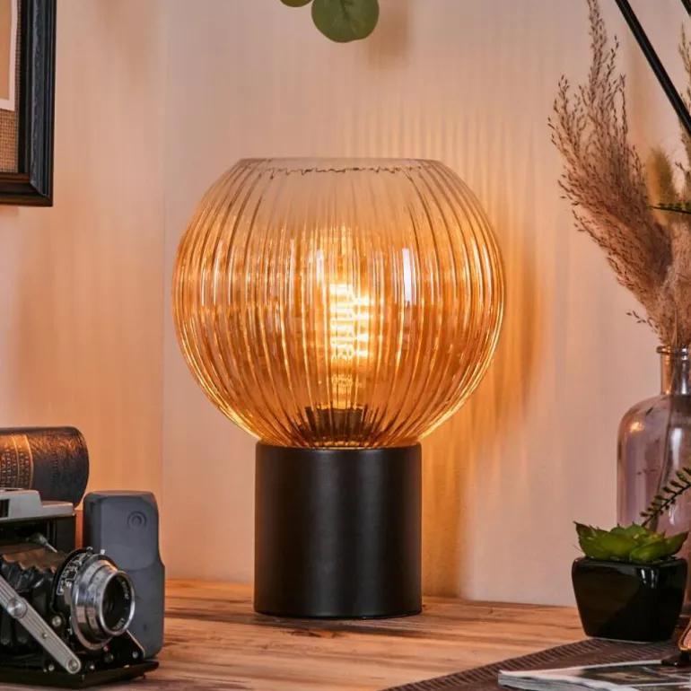 Koyoto Boule lumineuse, Lampe de bureau, Lampe à poser Ambre, Clair, 1 lumière