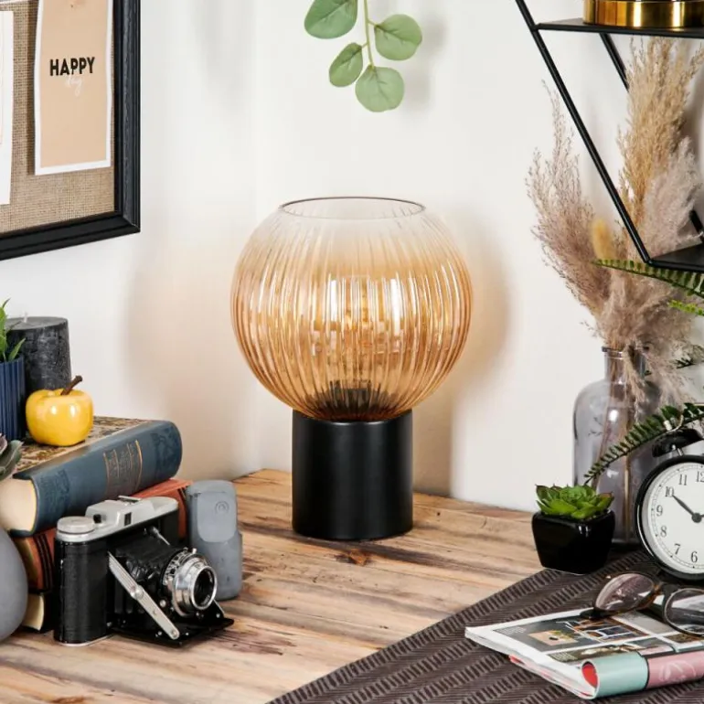 Koyoto Boule lumineuse, Lampe de bureau, Lampe à poser Ambre, Clair, 1 lumière