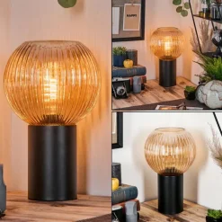 Koyoto Boule lumineuse, Lampe de bureau, Lampe à poser 11 cm Ambre, 1 lumière