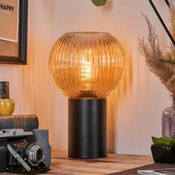 Koyoto Boule lumineuse, Lampe de bureau, Lampe à poser 11 cm Ambre, 1 lumière