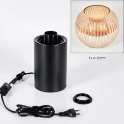 Koyoto Boule lumineuse, Lampe de bureau, Lampe à poser 11 cm Ambre, 1 lumière
