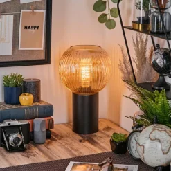 Koyoto Boule lumineuse, Lampe de bureau, Lampe à poser 11 cm Ambre, 1 lumière