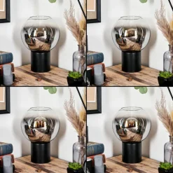 Koyoto Boule lumineuse, Lampe de bureau, Lampe à poser Chrome, Clair, Fumé, 1 lumière