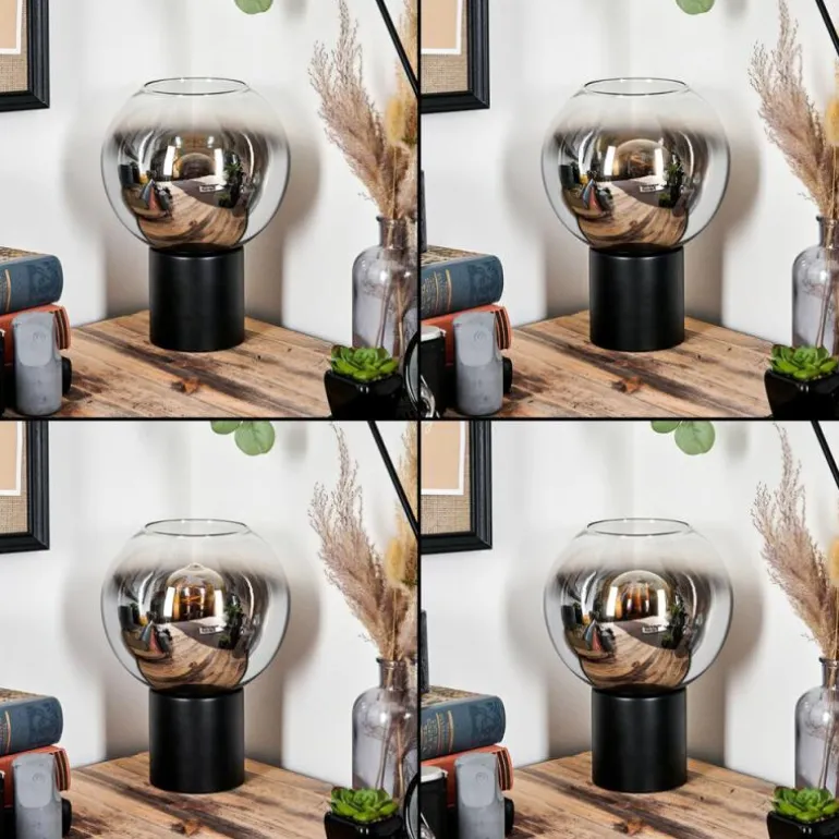 Koyoto Boule lumineuse, Lampe de bureau, Lampe à poser Chrome, Clair, Fumé, 1 lumière
