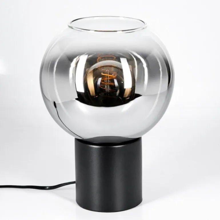 Koyoto Boule lumineuse, Lampe de bureau, Lampe à poser Chrome, Clair, Fumé, 1 lumière