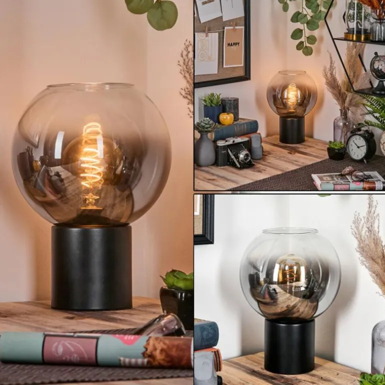 Koyoto Boule lumineuse, Lampe de bureau, Lampe à poser Clair, Fumé, 1 lumière
