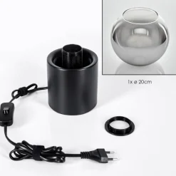 Koyoto Boule lumineuse, Lampe de bureau, Lampe à poser Clair, Fumé, 1 lumière