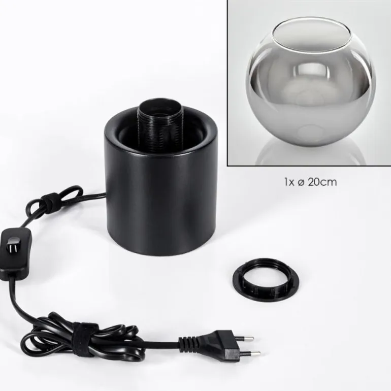 Koyoto Boule lumineuse, Lampe de bureau, Lampe à poser Clair, Fumé, 1 lumière