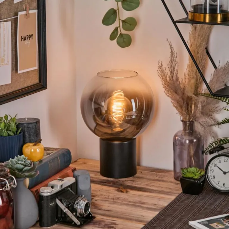 Koyoto Boule lumineuse, Lampe de bureau, Lampe à poser Clair, Fumé, 1 lumière
