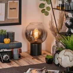 Koyoto Boule lumineuse, Lampe de bureau, Lampe à poser Clair, Fumé, 1 lumière