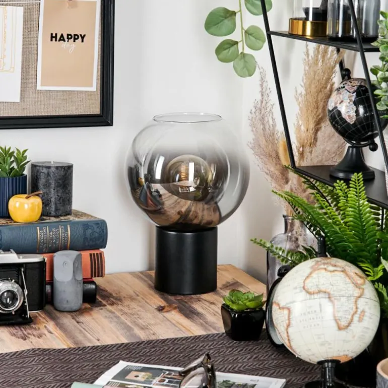 Koyoto Boule lumineuse, Lampe de bureau, Lampe à poser Clair, Fumé, 1 lumière