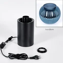 Koyoto Boule lumineuse, Lampe de bureau, Lampe à poser 20 cm Bleu, 1 lumière